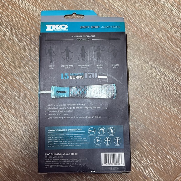 New In Box TKO Soft Grip Jump Rope - Picture 2 of 3